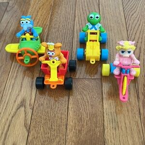 Vintage 1990 McDonald’s Happy Meal Muppet Babies Action Figures with Vehicles